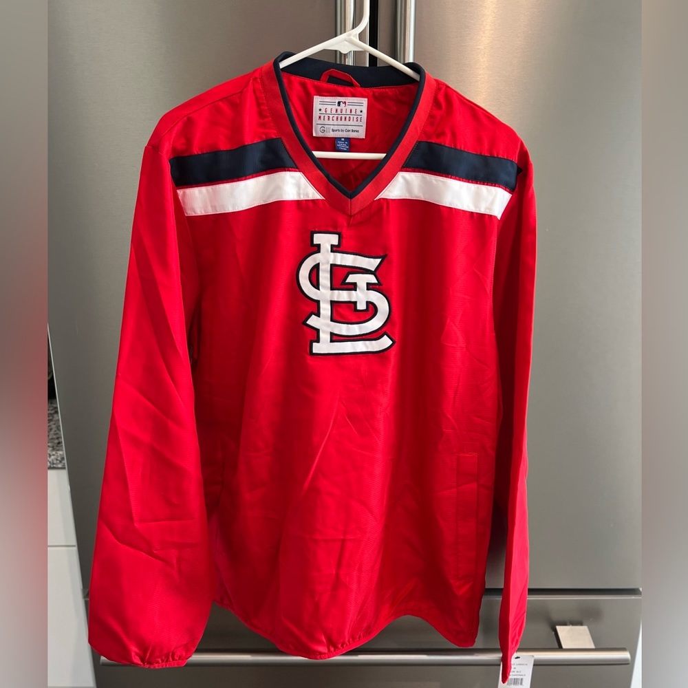 St Louis Cardinals V Neck Windbreaker Jacket By GIII Apparel Men’s Size Medium
